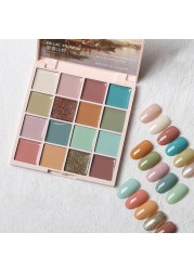 16 Colors/Set Solid Nail Gel Palette Mud Painting Gel Set for Nail Art Design Semi Permanent Soak Off UV Gel Varnish Long Lasting