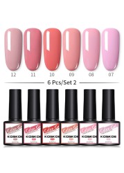 KOSKOE Gel Nail Polish Set 2/4/6pcs Hybrid Varnish Soak Off Gel UV LED Glitter Vernis Semi Permanent Nail Art Gel Polish Kit