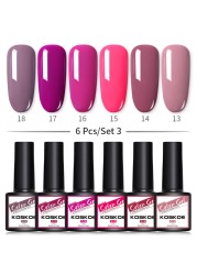 KOSKOE Gel Nail Polish Set 2/4/6pcs Hybrid Varnish Soak Off Gel UV LED Glitter Vernis Semi Permanent Nail Art Gel Polish Kit