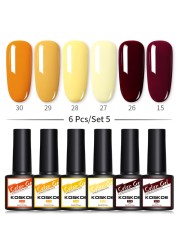 KOSKOE Gel Nail Polish Set 2/4/6pcs Hybrid Varnish Soak Off Gel UV LED Glitter Vernis Semi Permanent Nail Art Gel Polish Kit