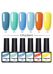 KOSKOE Gel Nail Polish Set 2/4/6pcs Hybrid Varnish Soak Off Gel UV LED Glitter Vernis Semi Permanent Nail Art Gel Polish Kit