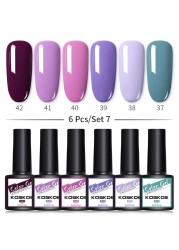 KOSKOE Gel Nail Polish Set 2/4/6pcs Hybrid Varnish Soak Off Gel UV LED Glitter Vernis Semi Permanent Nail Art Gel Polish Kit