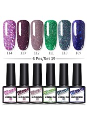 KOSKOE Gel Nail Polish Set 2/4/6pcs Hybrid Varnish Soak Off Gel UV LED Glitter Vernis Semi Permanent Nail Art Gel Polish Kit