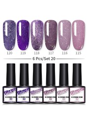 KOSKOE Gel Nail Polish Set 2/4/6pcs Hybrid Varnish Soak Off Gel UV LED Glitter Vernis Semi Permanent Nail Art Gel Polish Kit