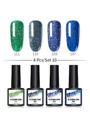 KOSKOE Gel Nail Polish Set 2/4/6pcs Hybrid Varnish Soak Off Gel UV LED Glitter Vernis Semi Permanent Nail Art Gel Polish Kit