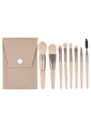 8pcs Mini Makeup Brush Tool Set Face Beauty Cosmetic Brush for Beginner Eyelashes Lip Concealer Blush Makeup Brushes Set