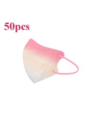 Adult Gradient Disposable Face Masks 3D Stereo Face Mouth Cover 4 Layers Dustproof Breathable Mascarillas Women Morandi Masque