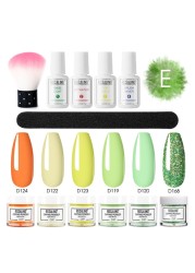 Nail Dipping Powder Brush Base Coat Top Brush Saver Set Dip French Glitter Shinning Nails Glitter Manicure Kit Drop Shipping