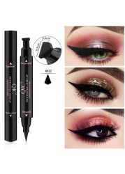 2 In1 Eyeliner Seal Eye Wing Seal Stars Liquid Eyeliner Pencil Stamp Triangle Seal Eye Liner Waterproof Quick Dry Cosmetics