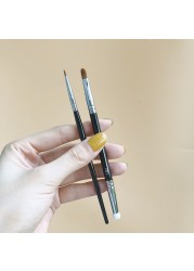 T301 Double End Concealer Brush Sponge Precision Makeup Brushes Dark Circles Eyeliner Tear Trench Concealing Brush Fine Make Up Tool