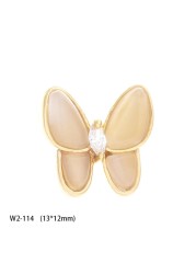 3pcs nail art jewelry 3d metal butterfly real gold zircon full diamond activity bear butterfly pendant nails