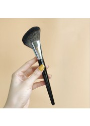 Loebig 72# Fan Contour Brush Professional Face Blush Highlighting Bronzer Contour Powder Brush Soft Synthetic Hair Sculpting Brushes