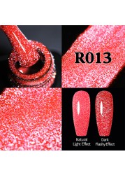 ur sugar fluorescent reflective gel nail polish neon yellow pink red glitter semi permanent soak off uv led nail polish