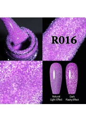 ur sugar fluorescent reflective gel nail polish neon yellow pink red glitter semi permanent soak off uv led nail polish