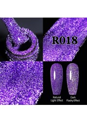 ur sugar fluorescent reflective gel nail polish neon yellow pink red glitter semi permanent soak off uv led nail polish