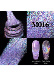 ur sugar fluorescent reflective gel nail polish neon yellow pink red glitter semi permanent soak off uv led nail polish