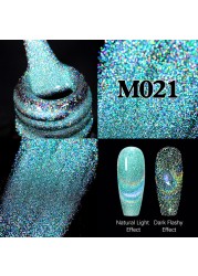 ur sugar fluorescent reflective gel nail polish neon yellow pink red glitter semi permanent soak off uv led nail polish