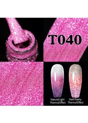 ur sugar fluorescent reflective gel nail polish neon yellow pink red glitter semi permanent soak off uv led nail polish