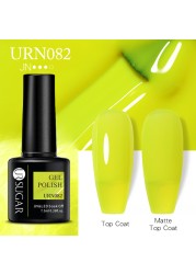 ur sugar fluorescent reflective gel nail polish neon yellow pink red glitter semi permanent soak off uv led nail polish