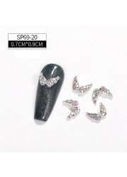 LEAMX 10pcs/bag Clear Rhinestones Nails Art Decorations Beautiful Girls Nail DIY 3D Gems Alloy Nail Diamond Charms Supply L413