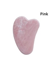 1pc Natural Jade Gua Sha Scraper for Face Neck Skin Lifting Wrinkle Remover Beauty Care Massage Pink Quartz Jade Guasha Board