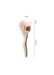 Makeup Brushes Cosmetic Tool Nail Art Brush Soft Clean Dust Rose Flower Shape Foundation Powder Glitter Beauty Manicure Care