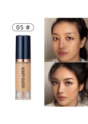 Full Coverage Matte Foundation Light Concealer Brighten Face Base Tone Whitening Face Makeup Long Lasting Liquid Cosmetic TSLM2