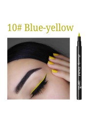 12 Colors Matte Eyeliner Waterproof Liquid Eyeliner Pen Black Blue Colored Eyeliner Long Lasting Eyeliner Pigments