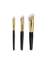 Wig 1/2 Piece Foundation Makeup Brush Slant Head Liquid Foundation Concealer Cosmetic Blending Brushes Face Contour Beauty Tool