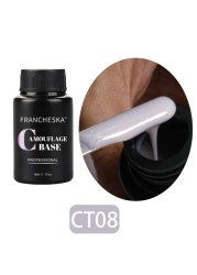 Franeska - Semi-Permanent Gel Nail Polish, Gloss, Clear, Nail Art, Varnish Base, 30ml, TSLM1