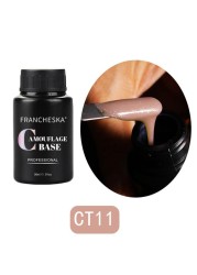 Franeska - Semi-Permanent Gel Nail Polish, Gloss, Clear, Nail Art, Varnish Base, 30ml, TSLM1