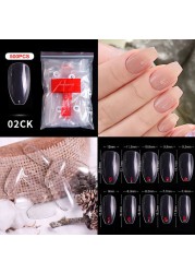 500pcs False Nail Extension Full Cover Fake Nails French False Nail Clear/White False Nail Tips Art Manicure Tool French Nail