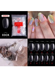 500pcs False Nail Extension Full Cover Fake Nails French False Nail Clear/White False Nail Tips Art Manicure Tool French Nail