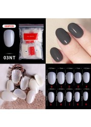 500pcs False Nail Extension Full Cover Fake Nails French False Nail Clear/White False Nail Tips Art Manicure Tool French Nail