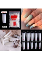 500pcs False Nail Extension Full Cover Fake Nails French False Nail Clear/White False Nail Tips Art Manicure Tool French Nail