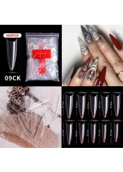 500pcs False Nail Extension Full Cover Fake Nails French False Nail Clear/White False Nail Tips Art Manicure Tool French Nail