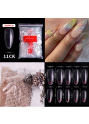 500pcs False Nail Extension Full Cover Fake Nails French False Nail Clear/White False Nail Tips Art Manicure Tool French Nail