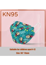 50/200pcs KN95 Disposable Face Mask Printed Children Virus Cartoon Pattern Cute Mask Anti-Dust Protective Christmas Mascarilla