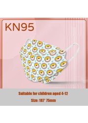 50/200pcs KN95 Disposable Face Mask Printed Children Virus Cartoon Pattern Cute Mask Anti-Dust Protective Christmas Mascarilla