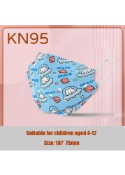 50/200pcs KN95 Disposable Face Mask Printed Children Virus Cartoon Pattern Cute Mask Anti-Dust Protective Christmas Mascarilla