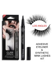 9D False Eyelashes Set Imitation Mink Hair Self Adhesive Eyeliner Pen Waterproof Reusable Makeup Cosmetic Tools TSLM1