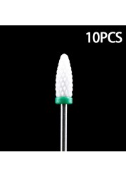 Nail Bits Ceramic Nail Drill Bit Pedicure Drill Milling Cutter For Manicure Machine Pedicure Caps Ceramic Drill Nail Polish Tools