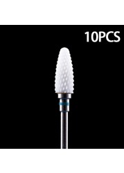 Nail Bits Ceramic Nail Drill Bit Pedicure Drill Milling Cutter For Manicure Machine Pedicure Caps Ceramic Drill Nail Polish Tools