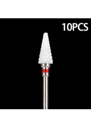 Nail Bits Ceramic Nail Drill Bit Pedicure Drill Milling Cutter For Manicure Machine Pedicure Caps Ceramic Drill Nail Polish Tools