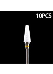 Nail Bits Ceramic Nail Drill Bit Pedicure Drill Milling Cutter For Manicure Machine Pedicure Caps Ceramic Drill Nail Polish Tools