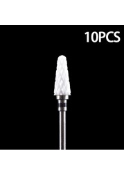 Nail Bits Ceramic Nail Drill Bit Pedicure Drill Milling Cutter For Manicure Machine Pedicure Caps Ceramic Drill Nail Polish Tools