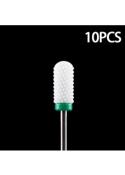 Nail Bits Ceramic Nail Drill Bit Pedicure Drill Milling Cutter For Manicure Machine Pedicure Caps Ceramic Drill Nail Polish Tools