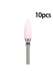 Nail Bits Ceramic Nail Drill Bit Pedicure Drill Milling Cutter For Manicure Machine Pedicure Caps Ceramic Drill Nail Polish Tools