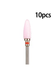 Nail Bits Ceramic Nail Drill Bit Pedicure Drill Milling Cutter For Manicure Machine Pedicure Caps Ceramic Drill Nail Polish Tools