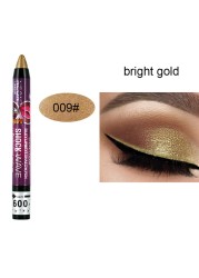 12 Color Pearlescent Silkworm Eyeshadow Pen Long Lasting Waterproof Contour Shadows Makeup Shiny Eye Shadow Stick Cosmetics